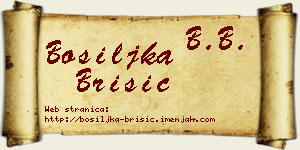 Bosiljka Brisić vizit kartica
